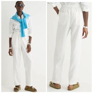 J.Crew New Seaside Pant in Linen Blend in White | Size XS